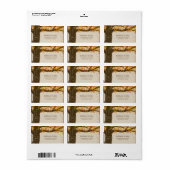 オークツリー秋の結婚式住所 シール (フルシート)