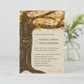 オークツリー秋の結婚式招待状 招待状 (スタンド正面)