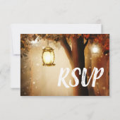 オークツリー素朴紅葉ウェディングRSVPカード 出欠カード (裏面)
