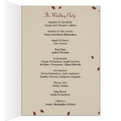 オークツリー結婚式 プログラムカード (内側 (右))