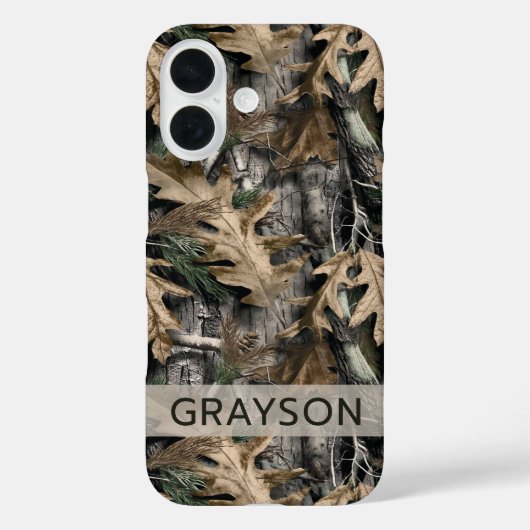 オークツリー カモフラージュ カスタマイズ Case-Mate iPhoneケース iPhone 16ケース (裏面)