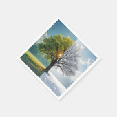 オークツリー（デュアルシーズン） スタンダードカクテルナプキン (角)