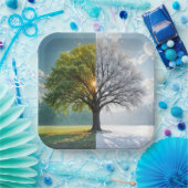 オークツリー（デュアルシーズン） ペーパープレート (パーティー)