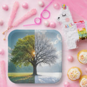 オークツリー（デュアルシーズン） ペーパープレート (パーティー)