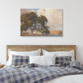オークツリー(1910) -威厳のあるヴィンテージ水色 キャンバスプリント (インサイチュ (寝室))