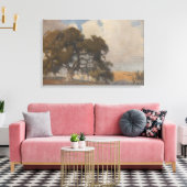 オークツリー(1910) -威厳のあるヴィンテージ水色 キャンバスプリント (インサイチュ (リビング))