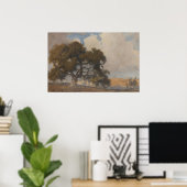 オークツリー(1910) -威厳のあるヴィンテージ水色 ポスター (ホームオフィス)