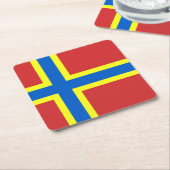 オークニースクエア紙コースター国旗 スクエアペーパーコースター (アングル)
