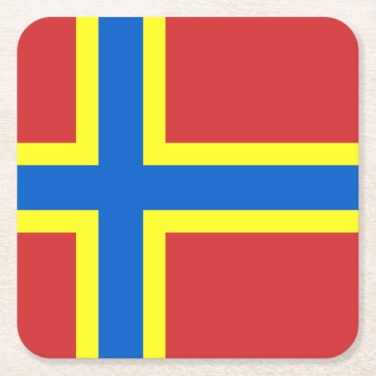 オークニースクエア紙コースター国旗 スクエアペーパーコースター (正面)