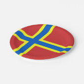 オークニー国旗の紙プレート ペーパープレート (アングル)