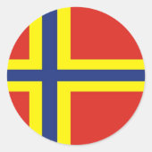 オークニー国旗素晴らしイギリス統一された王国 ラウンドシール (正面)