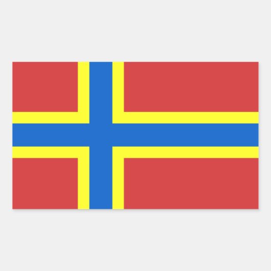 オークニー国旗 長方形シール (正面)