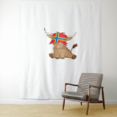 オークニー島の旗のギフトスコットランドの高地の牛のカット タペストリー (インサイチュ)