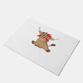 オークニー島の旗のギフトスコットランドの高地の牛のカット ドアマット (アングル)