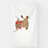 オークニー島の旗のギフトスコットランドの高地の牛のカット 横断幕 (縦)