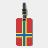 オークニー手荷物タグの国旗 ラゲッジタグ (正面縦)