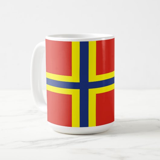 オークニー諸島の国旗イギリスイギリス コーヒーマグカップ (正面左)