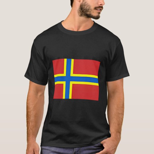 オークニー諸島スコットランド諸島国旗 Tシャツ (正面)