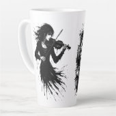 オークニー・Ba・掴む手 カフェラテマグ (左アングル)
