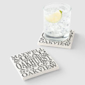 オークハースト、オークハースト・コースター、オークハースト・デカトール ストーンコースター (横)