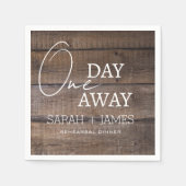 オークバ素朴ンワンデイリハーサル遠くにディナー スタンダードカクテルナプキン (正面)