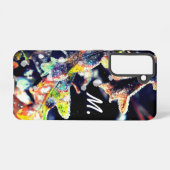 オークフェアリーつや消し葉ズアンドモノグラム SAMSUNG GALAXYケース (裏面横)