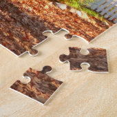 オークブラフスの秋の葉 – Martha's Vineyard ジグソーパズル (側面)