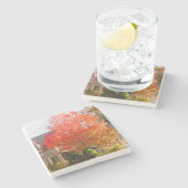 オークブラフスの秋の葉 – Martha's Vineyard ストーンコースター (横)