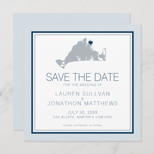 オークブラフスマーサのブドウ畑の地図データを保存 セーブザデート (正面/裏面)