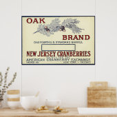 オークブランドクランベリーラベル ポスター (キッチン)