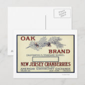 オークブランドクランベリーラベル ポストカード (正面/裏面)