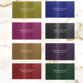 オークブロンズブラシ仕上げ金属ステンレス鋼 名刺