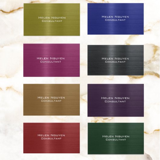 オークブロンズブラシ仕上げ金属ステンレス鋼 名刺