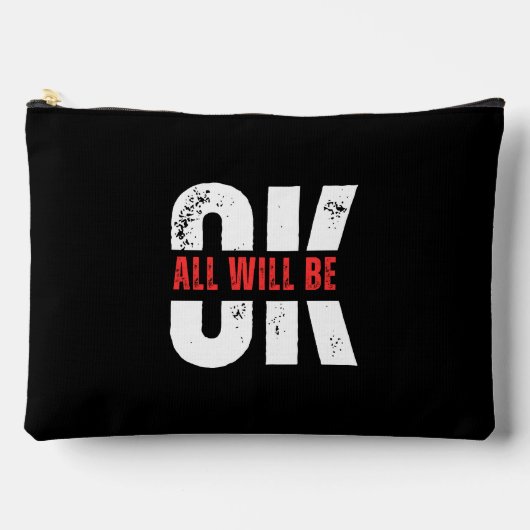 オークプリントカットソーバッグ アクセサリーポーチ (正面)