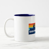 オークホローレイクノースカロライナ州カヌー ツートーンマグカップ (左)