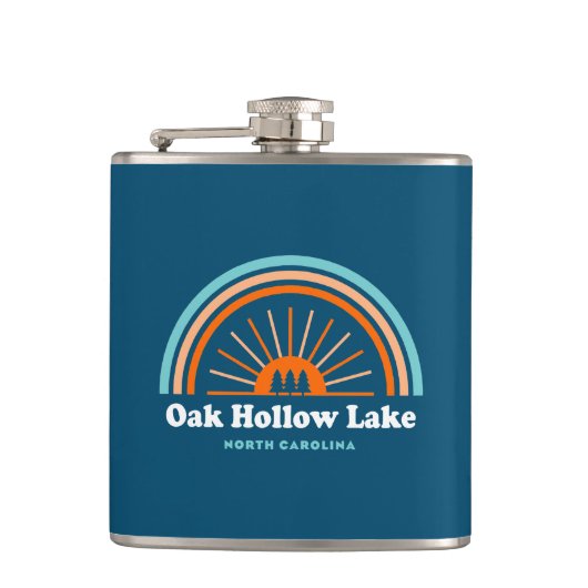 オークホローレイクノースカロライナ虹 フラスク (正面)