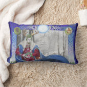 オークポートレートとホリーキングのダブル ランバークッション (ブランケット)