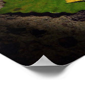 オークメープル葉ズプリント ポスター (角)