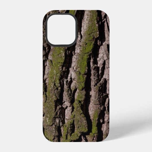 オークモスの木の幹の樹皮 iPhoneケース (裏面)