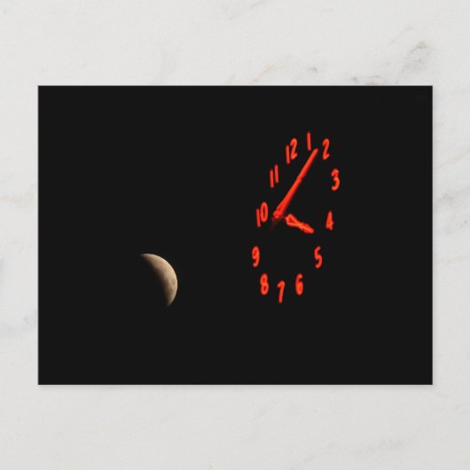 オークランドでの月食 ポストカード (正面)