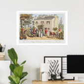 オークランドのコテージ、チェルテナムまたはキツネハンターズA ポスター (ホームオフィス)