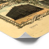 オークランドの地図， Birds-Eye View, 1900 ポスター (角)