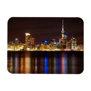 オークランドの夜の都市景観 マグネット