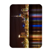 オークランドの夜の都市景観 マグネット (縦)
