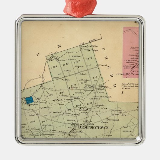 オークランドの町区 メタルオーナメント (正面)