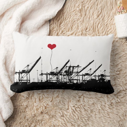 オークランドの船積みの港は枕を伸ばします ランバークッション (ブランケット)