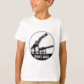 オークランドは町のワイシャツを伸ばします Tシャツ (正面)