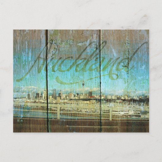 オークランドウォーターフロントオンオールドウッド ポストカード (正面)