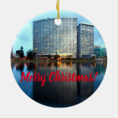 オークランドカスタムカリフォルニアのクリスマスオーナメント セラミックオーナメント (裏面)