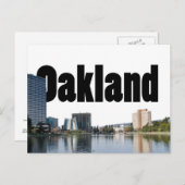 オークランドカリフォルニアとオークランドザスカイ ポストカード (正面/裏面)